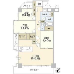 キングスコートソフィア三河安城(3LDK/11階)の間取り写真