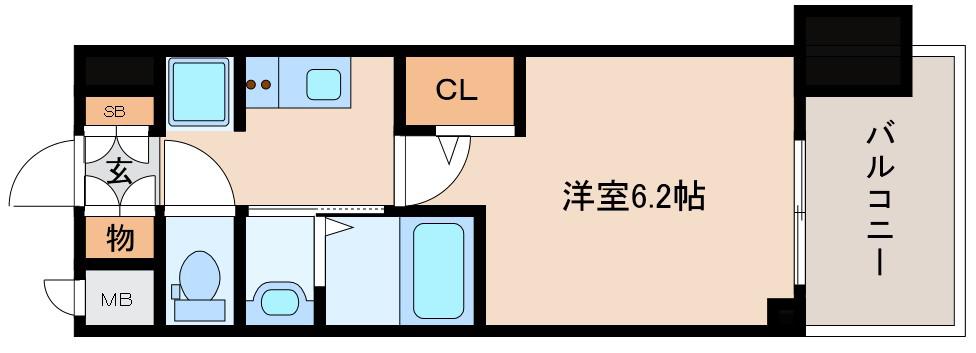 エステムコート新大阪XIIIニスタ(1K/7階)の間取り写真