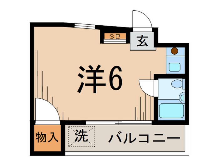 フォーラム大森(ワンルーム/3階)の間取り写真
