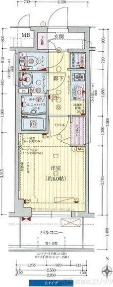 プレサンス新大阪ストリーム(1K/10階)の間取り写真