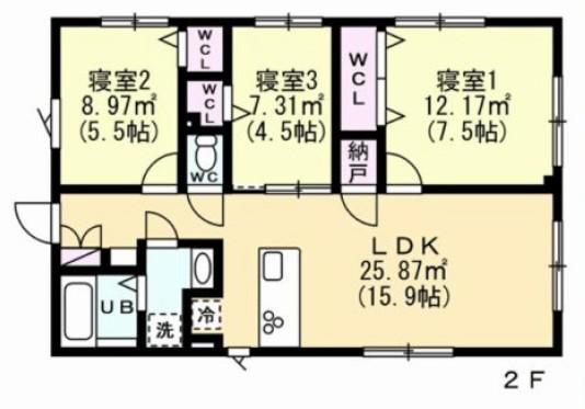 エフティヒア西品川(3LDK/2階)の間取り写真