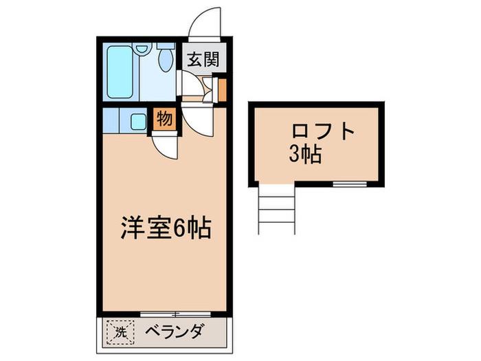 ライフピアフェアリー(ワンルーム/2階)の間取り写真
