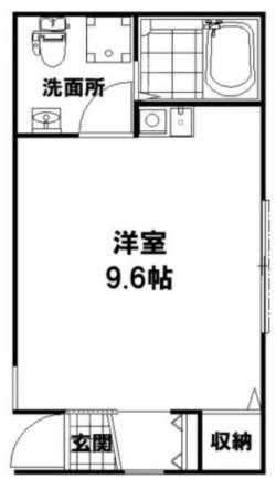 サンクヴェール小金井II(ワンルーム/1階)の間取り写真