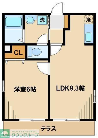 SORA(1LDK/1階)の間取り写真