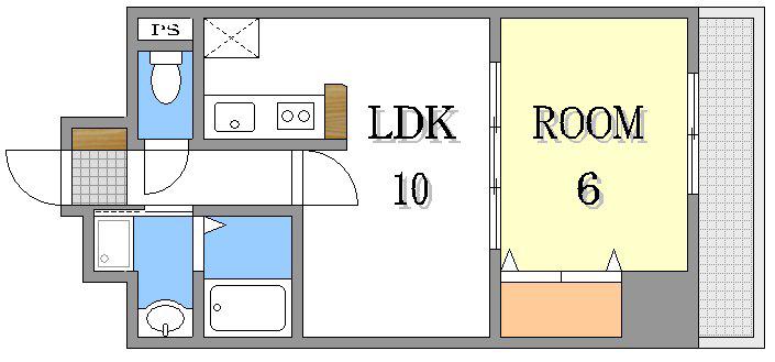 HIT BLD(1LDK/5階)の間取り写真