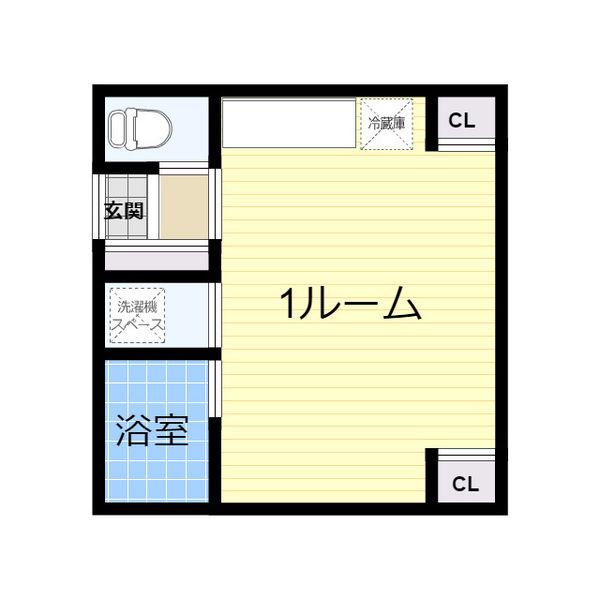 マイルーム澄川(ワンルーム/2階)の間取り写真