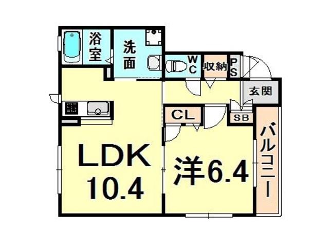 ブランメゾン五反田III(1LDK/3階)の間取り写真