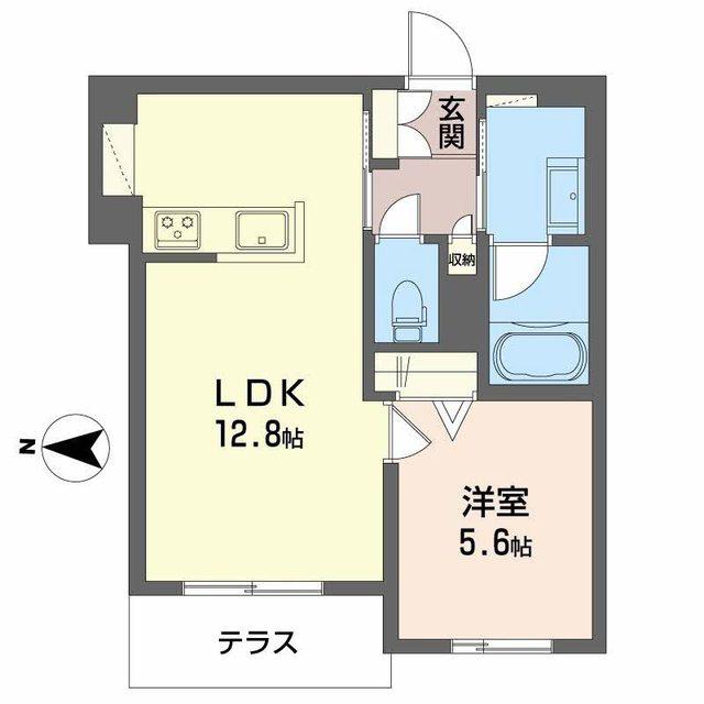 シャーメゾン静永(1LDK/1階)の間取り写真