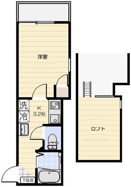 クレア代田(1K/3階)の間取り写真