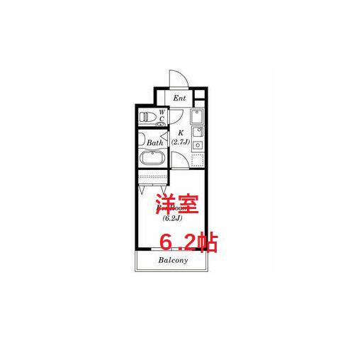 ANNEX大岡山(1K/2階)の間取り写真