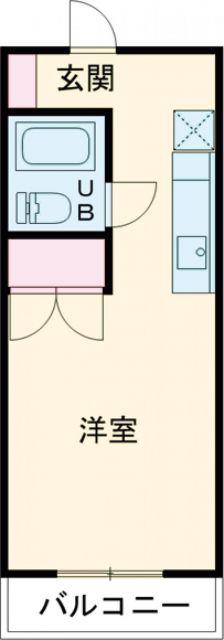 ロマーヌ郡山第二(ワンルーム/3階)の間取り写真