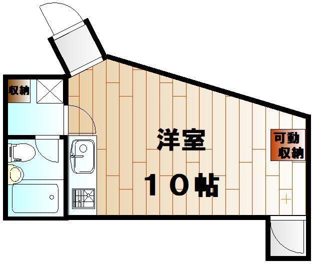 サークルプレイス(ワンルーム/3階)の間取り写真