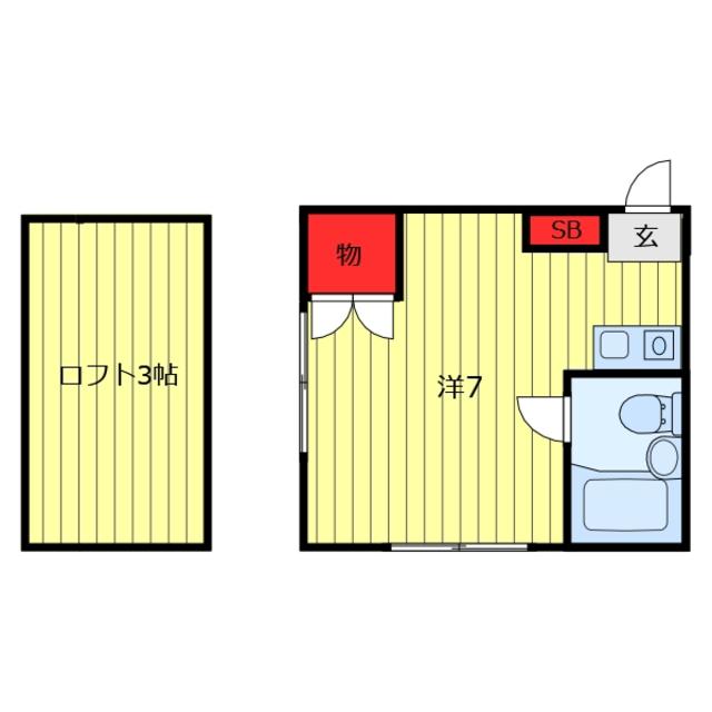 ルグラン町屋(ワンルーム/1階)の間取り写真