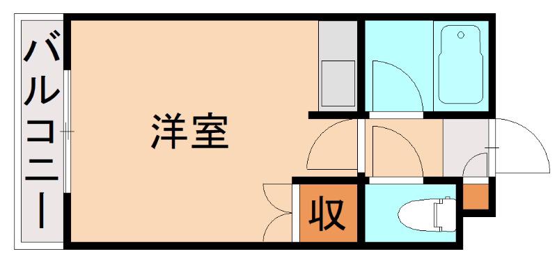 ロマネスク香椎(ワンルーム/3階)の間取り写真