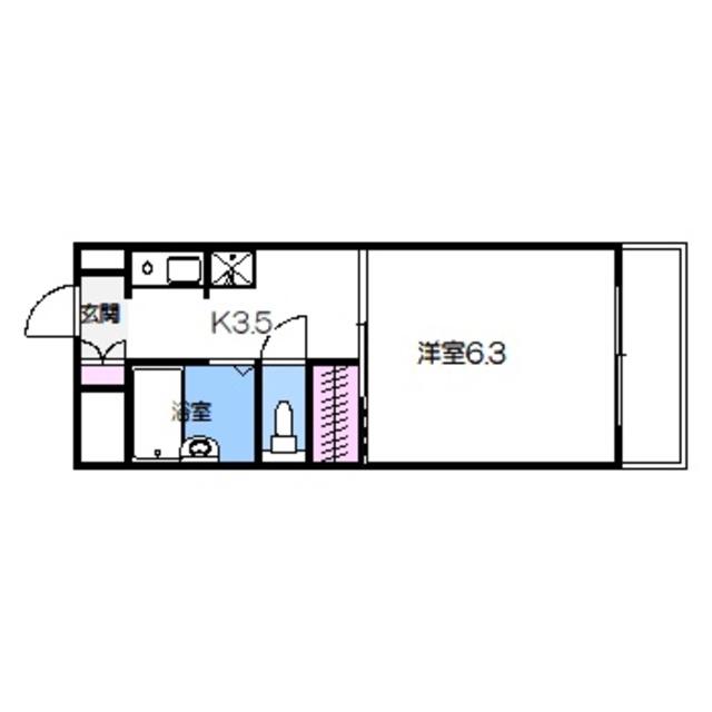 マンション都古(ワンルーム/2階)の間取り写真