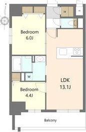 S-RESIDENCE高岳CLARITY(2LDK/5階)の間取り写真