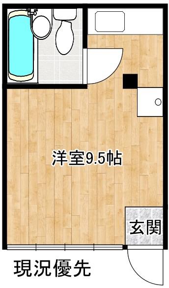 コーポケイシン(ワンルーム/2階)の間取り写真