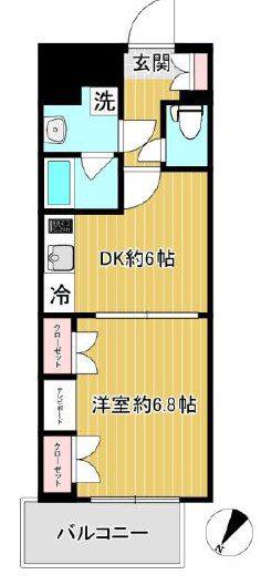 スパシエ・エル新横浜(1DK/10階)の間取り写真