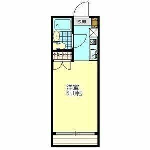 シャトー英B号(1K/2階)の間取り写真