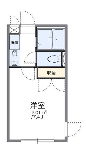 レオパレス永井II(1K/2階)の間取り写真