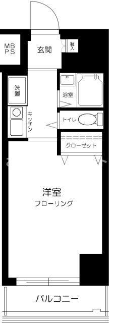 日神パレステージ目白学生・社会人にオススメ初期費(ワンルーム/6階)の間取り写真