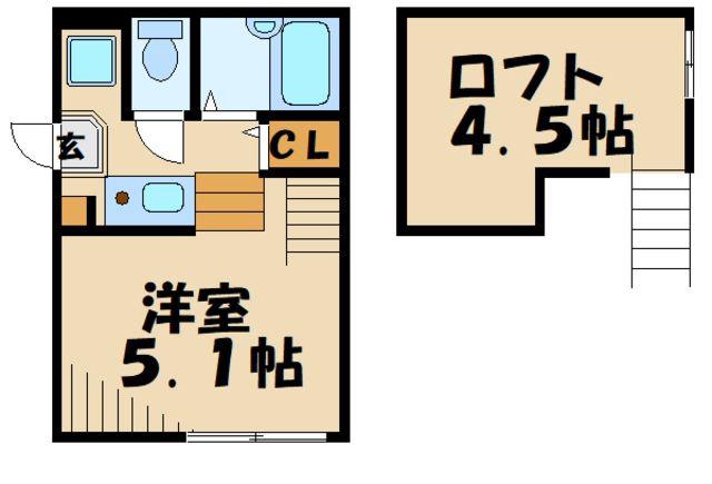 STAGE上鶴間本町(1K/1階)の間取り写真