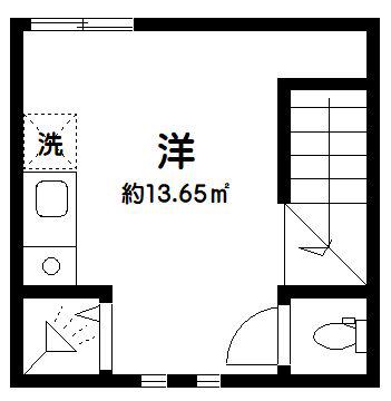 ハウスVESTA(ワンルーム/2階)の間取り写真