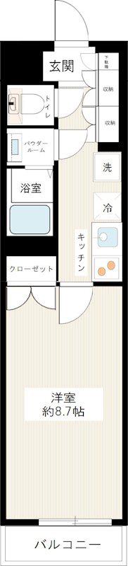 パレステュディオときわ台(1K/3階)の間取り写真