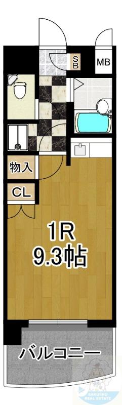 Kステーション八田(ワンルーム/4階)の間取り写真