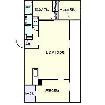 アルテマイスター堀川(3LDK/5階)の間取り写真