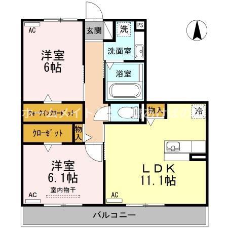 WILL(2LDK/2階)の間取り写真
