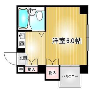 ダイアパレス新栄(ワンルーム/4階)の間取り写真