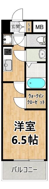ファーストフィオーレ塚本リベルテ(1K/2階)の間取り写真