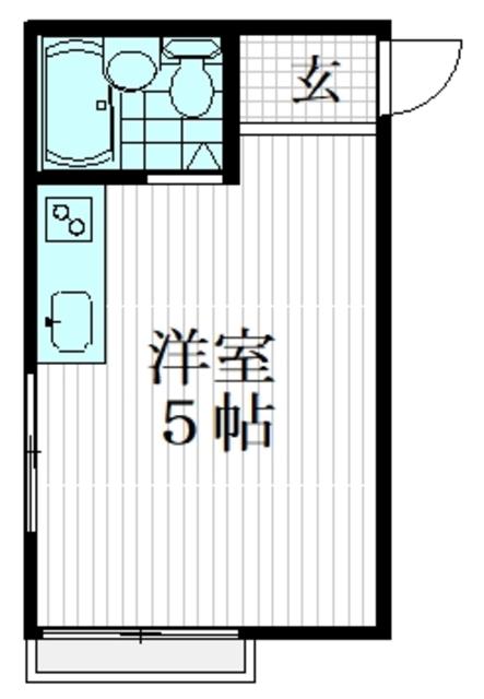 小山台コーポ(ワンルーム/2階)の間取り写真