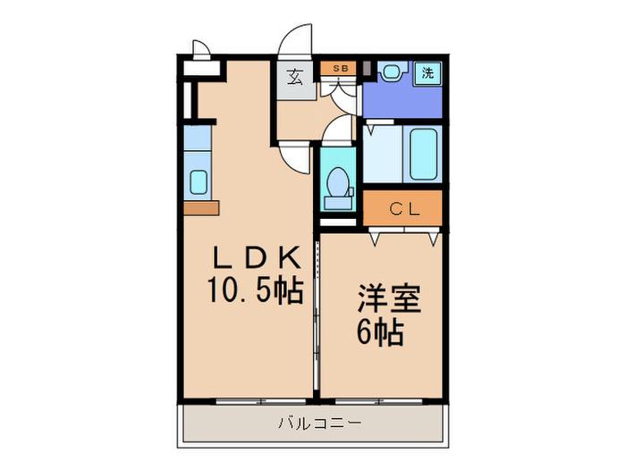 ナイスコートII(1LDK/1階)の間取り写真