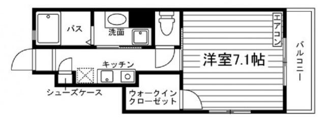 ST.LEONE長岡(1K/1階)の間取り写真