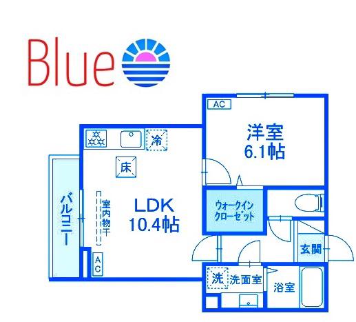 D一BLESS湘南辻堂(1LDK/1階)の間取り写真
