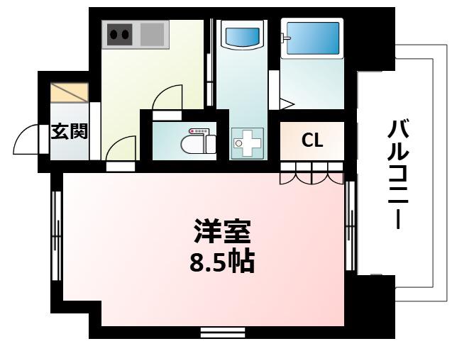 クレアート新大阪セレニティ(1K/5階)の間取り写真