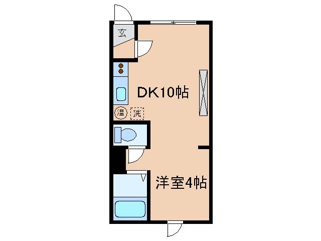 パークサイド廉(1LDK/3階)の間取り写真