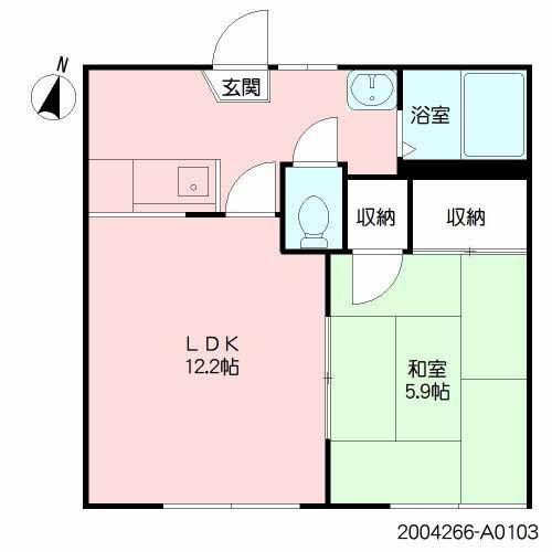 LIFE INN こいけ(1LDK/1階)の間取り写真