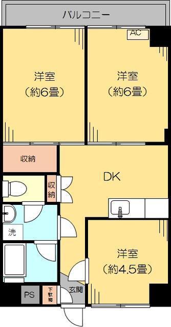 メゾン練馬(3DK/3階)の間取り写真