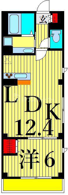 サンアンドグリーンテラス(1LDK/3階)の間取り写真