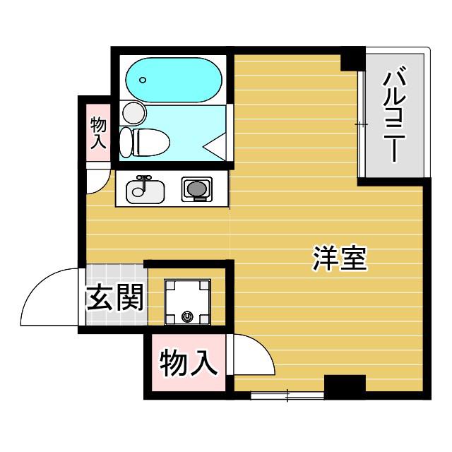 ピアイーストアネックス(ワンルーム/1階)の間取り写真