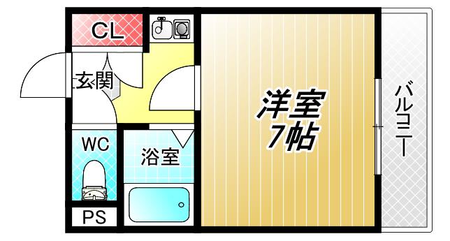 ADEKA-T(1K/2階)の間取り写真