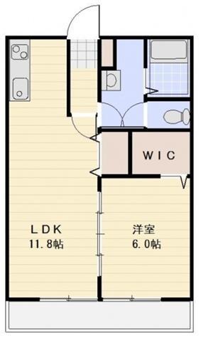 ルミナス(1LDK/2階)の間取り写真