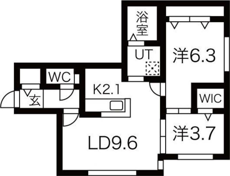 DPレジデンス元町(2LDK/2階)の間取り写真