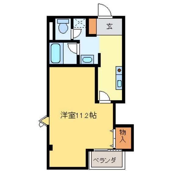 グランハイツ菜の花(1K/2階)の間取り写真