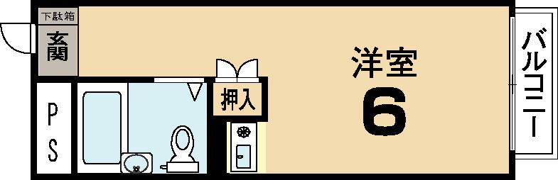 マンションRYO(1K/3階)の間取り写真