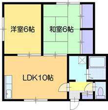 ハイツ幸建(2LDK/2階)の間取り写真