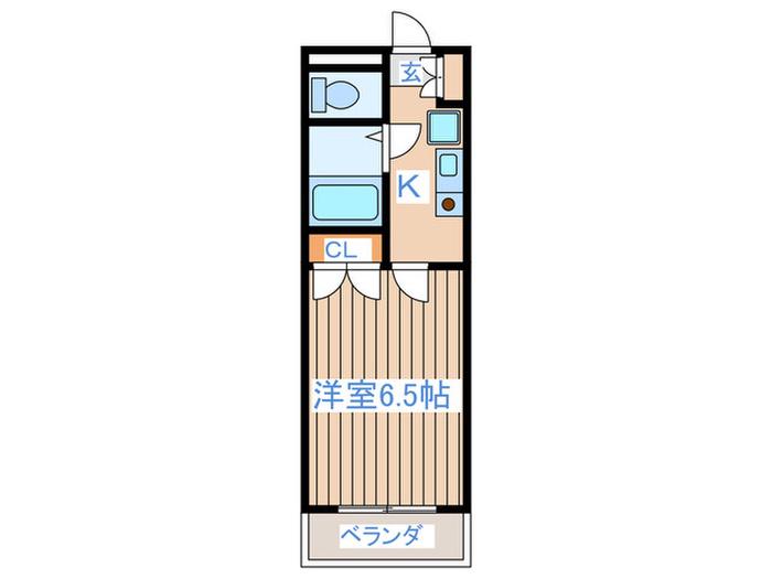 共立リライアンス八王子II(1K/5階)の間取り写真